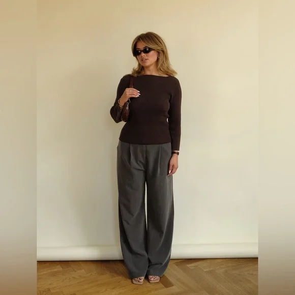 Djerf Avenue Favorite Pants Grey size small - Picture 3 of 13